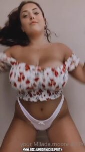 Milada Moore Auburn Hair Brown Eyes Female Natural